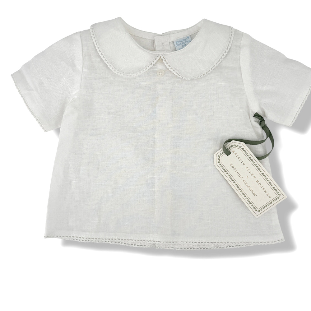 Edgehill Collection Kristin Ellen Hockman Felix Peter Pan Collar Shirt Sz 3M